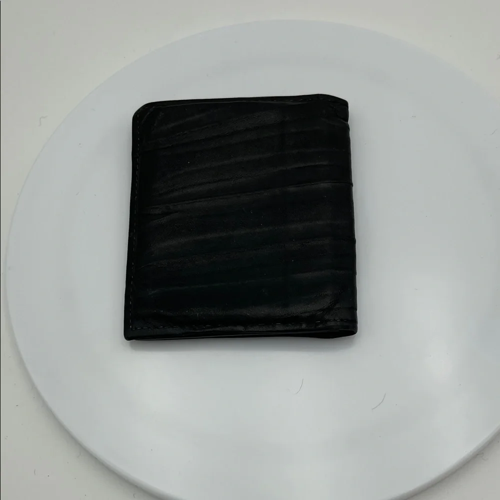 Rolfs Classic Black Leather Card Holder